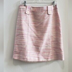 Georgio Fiorlini Pink and pastel colors tweed mini skirt size 10